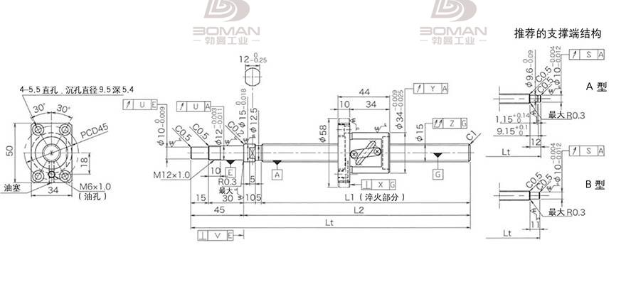 KURODA GP1505DS-BALR-0400B-C3S 黑田精工和thk丝杆比较